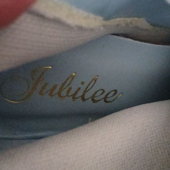 Jubilee open toe distressed denim jean  boot heels Sz 7 EUC - Picture 9 of 9